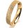 Ring 18 Karat Gelbgold 4.0 mm kristallmatt 3 Brillanten G vs Gesamt 0,030ct