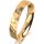 Ring 18 Karat Gelbgold 4.0 mm diamantmatt 3 Brillanten G vs Gesamt 0,030ct