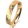 Ring 18 Karat Gelbgold 4.0 mm diamantmatt 4 Brillanten G vs Gesamt 0,020ct