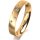 Ring 18 Karat Gelbgold 4.0 mm längsmatt 5 Brillanten G vs Gesamt 0,035ct