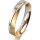 Ring 14 Karat Gelb-/Weissgold 4.0 mm sandmatt