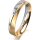 Ring 14 Karat Gelb-/Weissgold 4.0 mm sandmatt 1 Brillant G vs 0,025ct