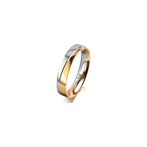 Ring 18 Karat Gelb-/Weissgold 4.0 mm poliert