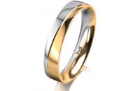 Ring 18 Karat Gelb-/Weissgold 4.0 mm poliert