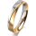 Ring 18 Karat Gelb-/Weissgold 4.0 mm l&auml;ngsmatt