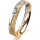 Klassik 3 Gold 750 Gelb Weiss 4.0 mm Kristallmatt