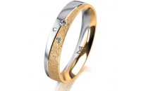Ring 18 Karat Gelb-/Weissgold 4.0 mm kreismatt 3...