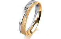 Ring 18 Karat Gelb-/Weissgold 4.0 mm kreismatt 4...