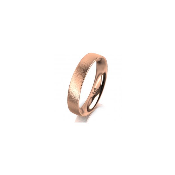 Ring 14 Karat Rotgold 4.0 mm sandmatt