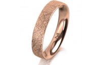Ring 14 Karat Rotgold 4.0 mm kristallmatt