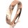 Ring 14 Karat Rotgold 4.0 mm diamantmatt 4 Brillanten G vs Gesamt 0,020ct