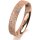 Ring 14 Karat Rotgold 4.0 mm kristallmatt 5 Brillanten G vs Gesamt 0,035ct