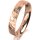 Ring 18 Karat Rotgold 4.0 mm diamantmatt 3 Brillanten G vs Gesamt 0,030ct