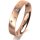 Ring 18 Karat Rotgold 4.0 mm l&auml;ngsmatt 5 Brillanten G vs Gesamt 0,035ct