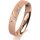 Ring 18 Karat Rotgold 4.0 mm kreismatt 5 Brillanten G vs Gesamt 0,035ct