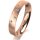 Ring 18 Karat Rotgold 4.0 mm sandmatt 5 Brillanten G vs Gesamt 0,035ct