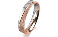 Ring 14 Karat Rot-/Weissgold 4.0 mm kristallmatt