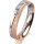 Ring 14 Karat Rot-/Weissgold 4.0 mm kreismatt 1 Brillant G vs 0,025ct