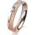 Ring 14 Karat Rot-/Weissgold 4.0 mm kreismatt 1 Brillant G vs 0,050ct