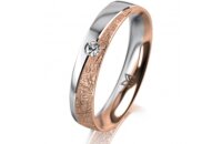 Ring 14 Karat Rot-/Weissgold 4.0 mm kristallmatt 1...