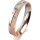 Ring 14 Karat Rot-/Weissgold 4.0 mm kreismatt 3 Brillanten G vs Gesamt 0,030ct