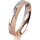 Ring 14 Karat Rot-/Weissgold 4.0 mm kreismatt 4 Brillanten G vs Gesamt 0,020ct