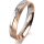 Ring 14 Karat Rot-/Weissgold 4.0 mm sandmatt 4 Brillanten G vs Gesamt 0,020ct