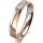 Ring 18 Karat Rot-/Weissgold 4.0 mm l&auml;ngsmatt