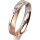Ring 18 Karat Rot-/Weissgold 4.0 mm sandmatt 1 Brillant G vs 0,025ct