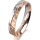 Ring 18 Karat Rot-/Weissgold 4.0 mm diamantmatt 4 Brillanten G vs Gesamt 0,020ct