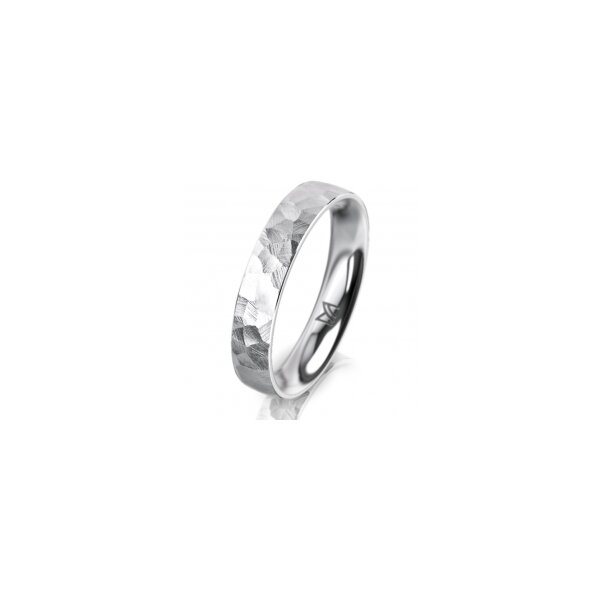 Ring 14 Karat Weissgold 4.0 mm diamantmatt