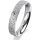 Ring 14 Karat Weissgold 4.0 mm kristallmatt 1 Brillant G vs 0,050ct