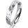 Ring 14 Karat Weissgold 4.0 mm diamantmatt 1 Brillant G vs 0,050ct