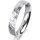 Ring 14 Karat Weissgold 4.0 mm diamantmatt 3 Brillanten G vs Gesamt 0,030ct