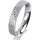 Ring 14 Karat Weissgold 4.0 mm kristallmatt 4 Brillanten G vs Gesamt 0,020ct