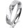 Ring 14 Karat Weissgold 4.0 mm diamantmatt 4 Brillanten G vs Gesamt 0,020ct