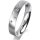 Ring 14 Karat Weissgold 4.0 mm l&auml;ngsmatt 5 Brillanten G vs Gesamt 0,035ct