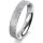 Ring 18 Karat Weissgold 4.0 mm kristallmatt