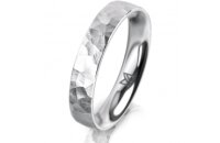Ring 18 Karat Weissgold 4.0 mm diamantmatt