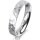 Ring 18 Karat Weissgold 4.0 mm diamantmatt