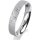 Ring 18 Karat Weissgold 4.0 mm kreismatt 3 Brillanten G vs Gesamt 0,030ct
