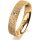 Ring 14 Karat Gelbgold 4.5 mm kristallmatt 1 Brillant G vs 0,025ct