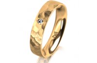 Ring 14 Karat Gelbgold 4.5 mm diamantmatt 1 Brillant G vs...