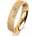Ring 14 Karat Gelbgold 4.5 mm kreismatt 3 Brillanten G vs Gesamt 0,035ct