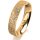 Ring 14 Karat Gelbgold 4.5 mm kristallmatt 3 Brillanten G vs Gesamt 0,035ct