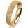 Ring 14 Karat Gelbgold 4.5 mm kristallmatt 4 Brillanten G vs Gesamt 0,025ct