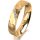 Ring 14 Karat Gelbgold 4.5 mm diamantmatt 4 Brillanten G vs Gesamt 0,025ct