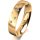 Ring 14 Karat Gelbgold 4.5 mm poliert 5 Brillanten G vs Gesamt 0,045ct