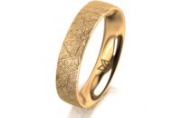 Ring 18 Karat Gelbgold 4.5 mm kristallmatt