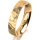 Ring 18 Karat Gelbgold 4.5 mm diamantmatt 3 Brillanten G vs Gesamt 0,035ct
